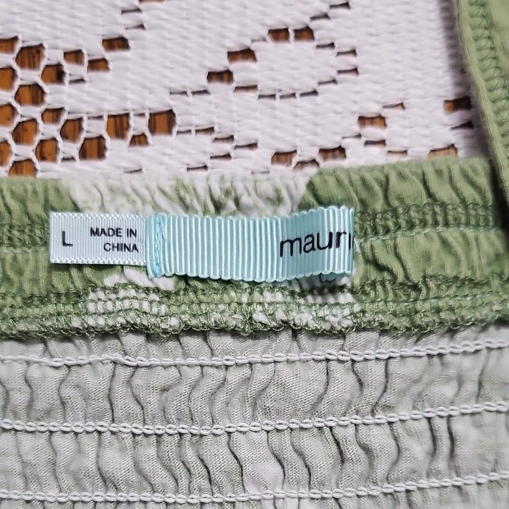 Maurices Olive Green Smocked Babydoll Top - Picture 7 of 9